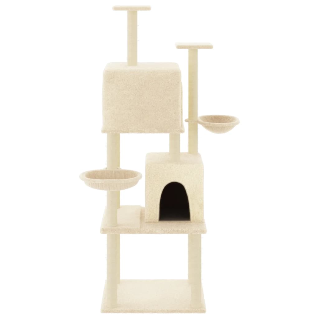 Vidaxl Cat Furniture avec Sisal Scratch Posts 180 cm Crème -Colored