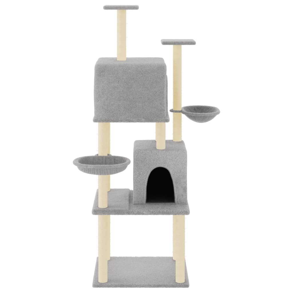 Vidaxl Cat Meubles avec Sisal Scratch Posts 180 cm Gris clair
