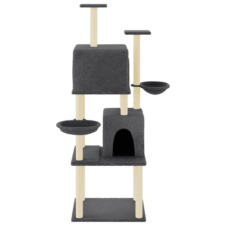 Vidaxl Cat Furniture avec Sisal Scratch Posts 180 cm Gris foncé
