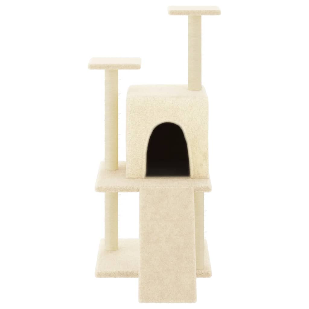 Vidaxl Cat Furniture avec Sisal Scratch Posts 110 cm Crème -Colored