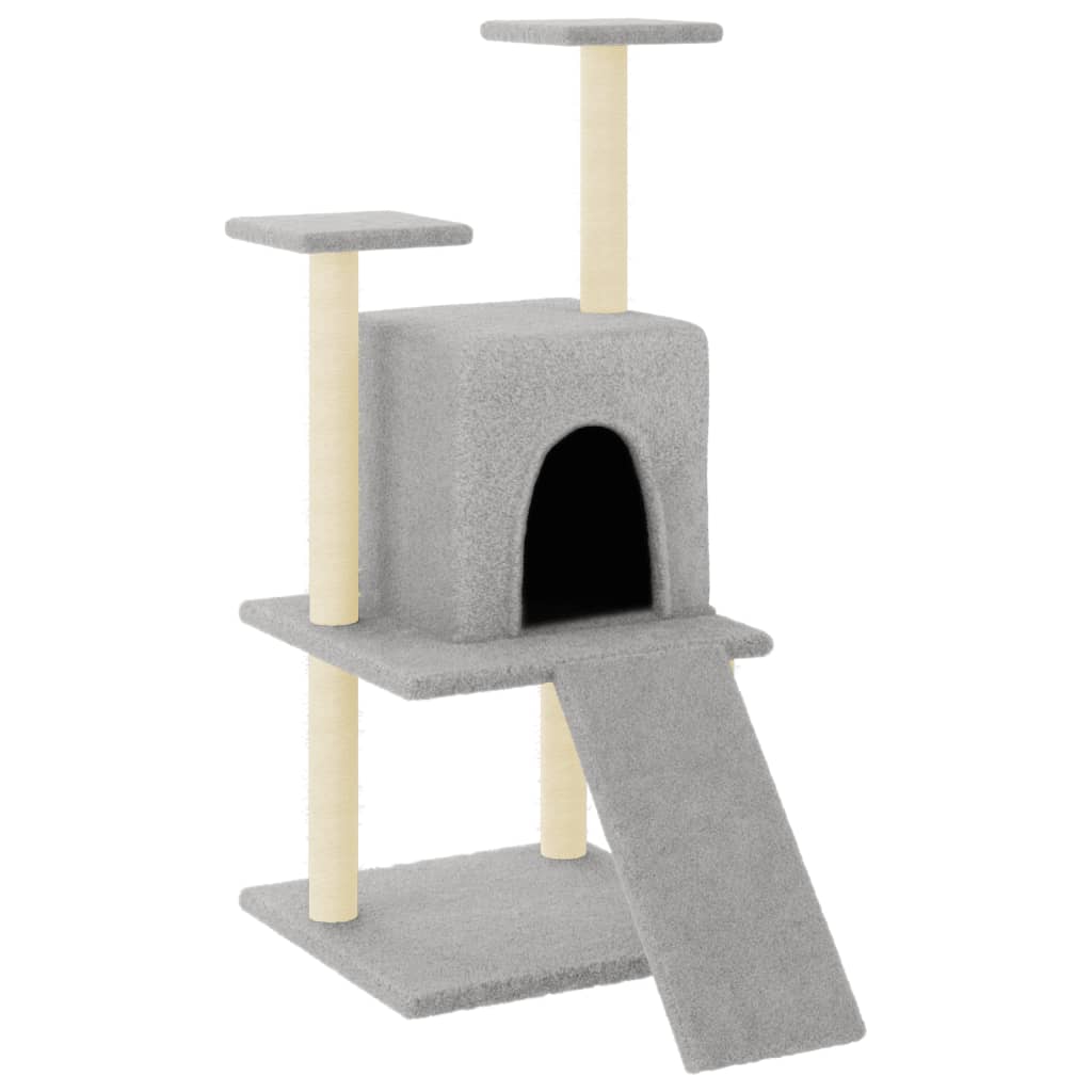 Vidaxl Cat Furniture avec Sisal Scratch Posts 110 cm Gris clair