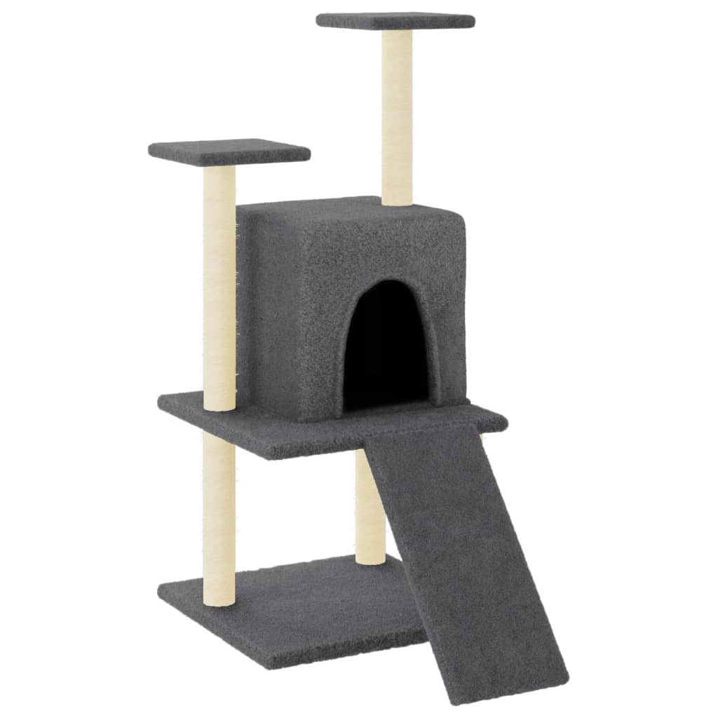 Vidaxl Cat Furniture avec Sisal Scratch Posts 110 cm Gris foncé