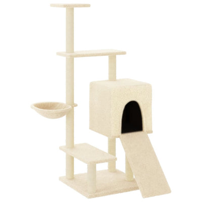 Vidaxl Cat Furniture avec Sisal Scratch Posts 130,5 cm Crème -Colored
