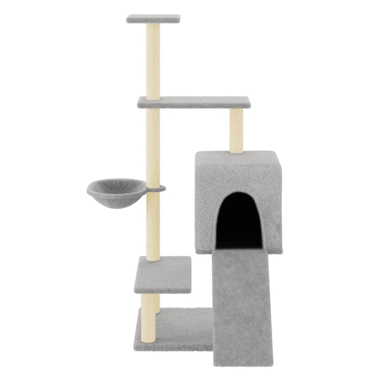 Vidaxl Cat Furniture avec Sisal Scratch Posts 130,5 cm Gris clair