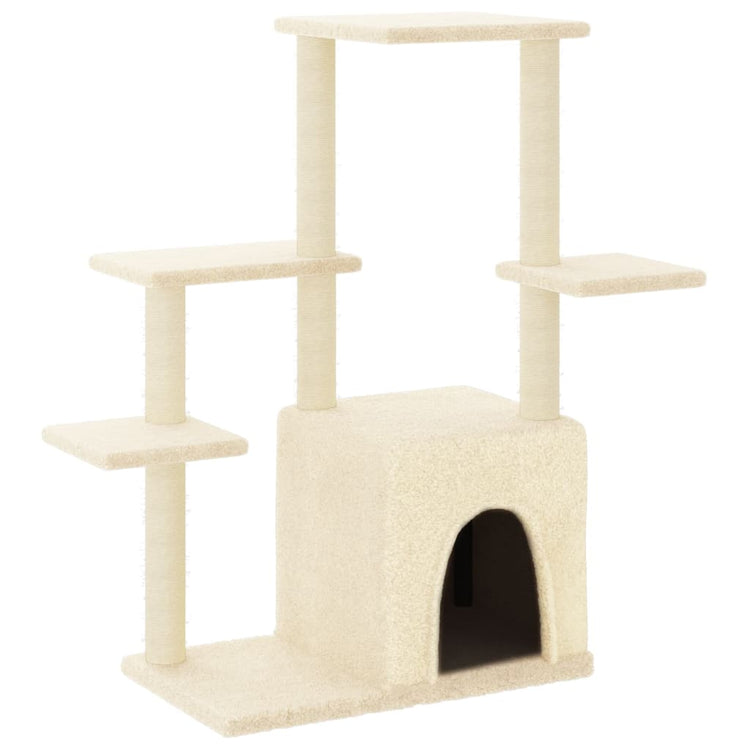 Vidaxl Cat Furniture avec Sisal Scratch Posts 97,5 cm Crème -Colored