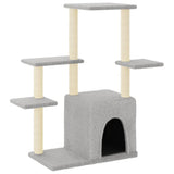 Vidaxl Cat Meubles avec Sisal Scratch Posts 97,5 cm Gris clair - afbeelding 2