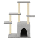 Vidaxl Cat Meubles avec Sisal Scratch Posts 97,5 cm Gris clair - afbeelding 3