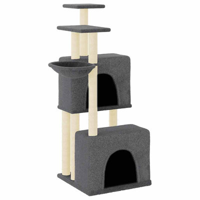 Vidaxl Cat Meubles avec Sisal Scratch Posts 122 cm Gris foncé