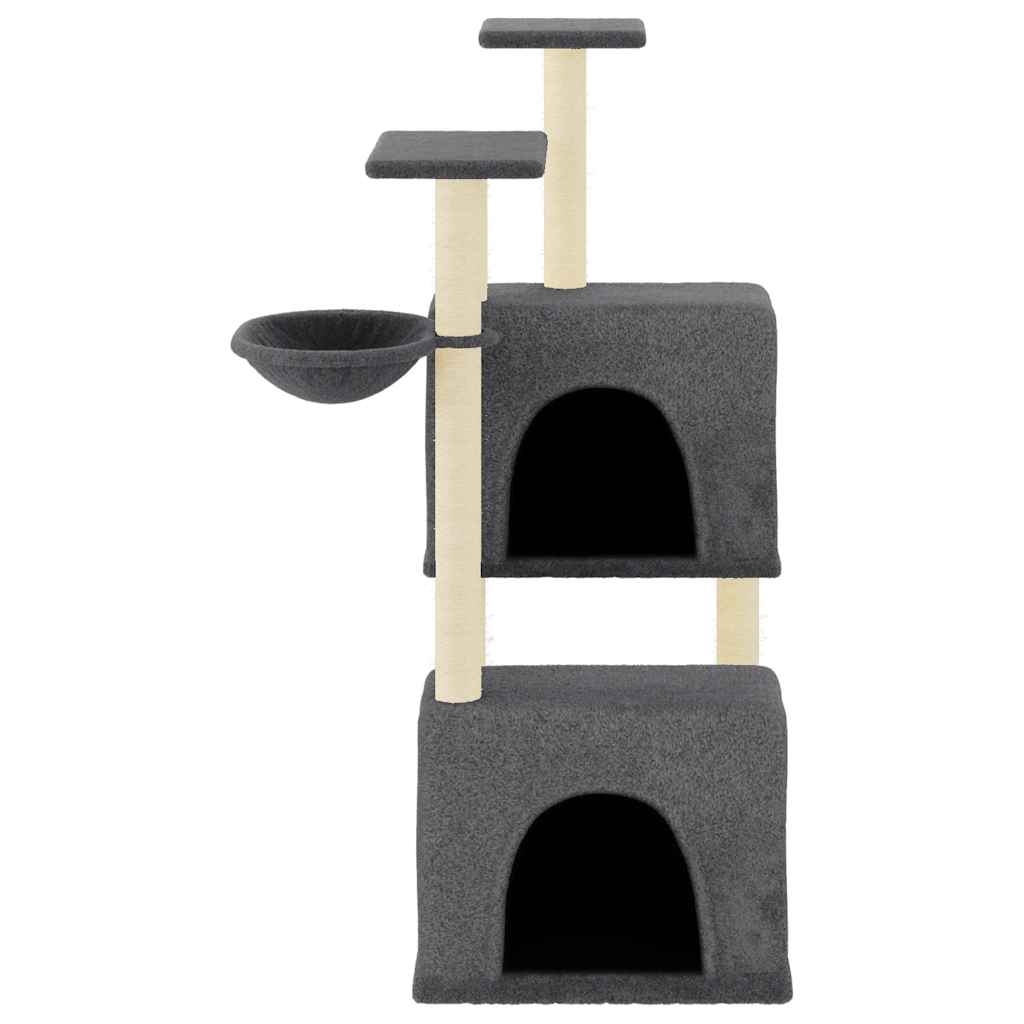 Vidaxl Cat Meubles avec Sisal Scratch Posts 122 cm Gris foncé