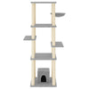 Vidaxl Cat Meubles avec Sisal Scratch Posts 154 cm Gris clair
