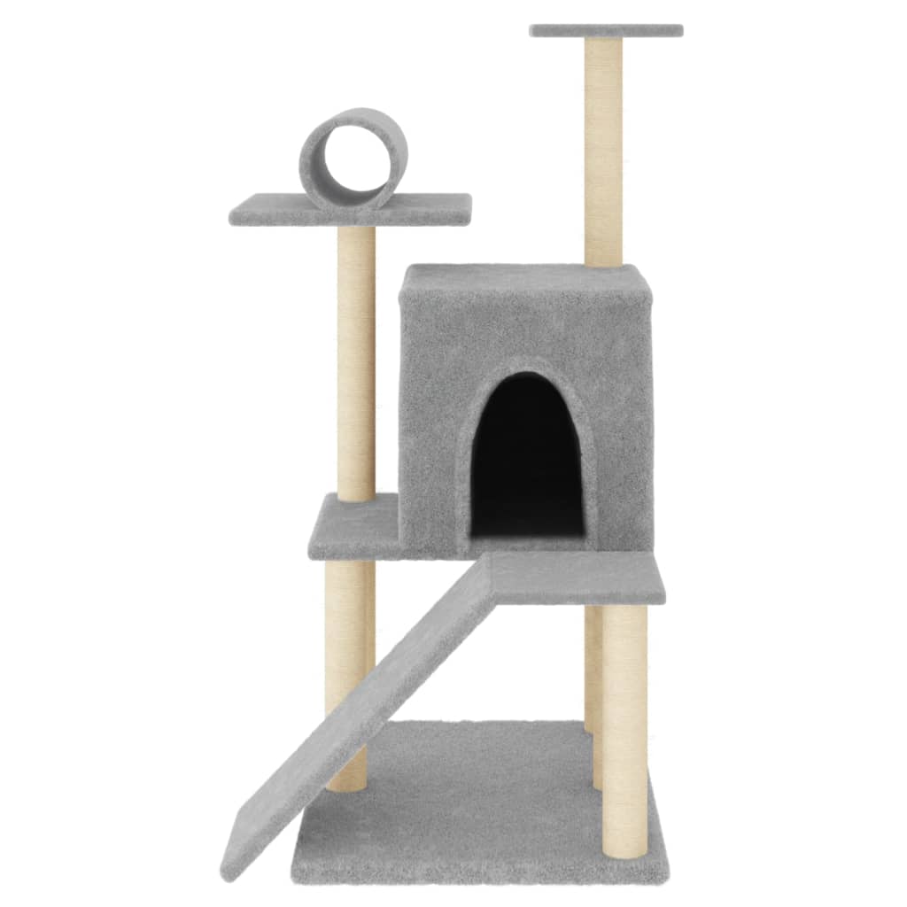 Vidaxl Cat Furniture avec Sisal Scratch Posts 110,5 cm Gris clair