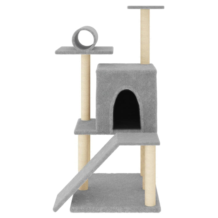 Vidaxl Cat Furniture avec Sisal Scratch Posts 110,5 cm Gris clair