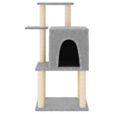 Vidaxl Cat Furniture avec Sisal Scratch Posts 97 cm Gris clair - afbeelding 3