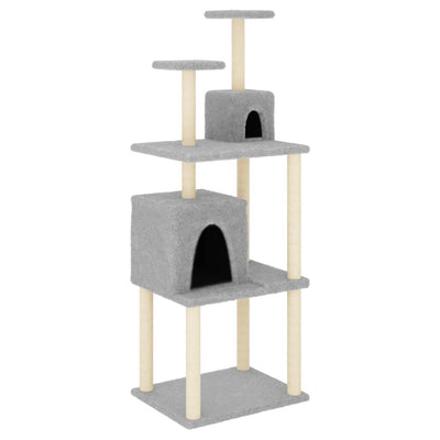 Vidaxl Cat Meubles avec Sisal Scratch Posts 167 cm Gris clair