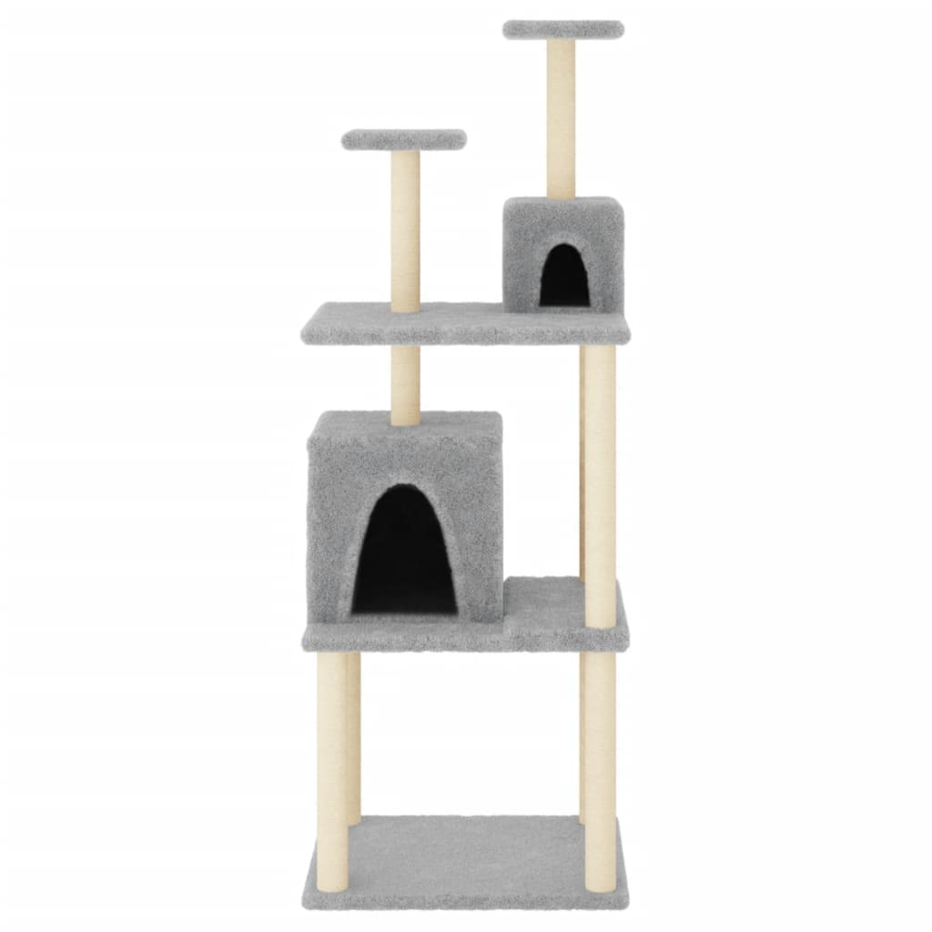Vidaxl Cat Meubles avec Sisal Scratch Posts 167 cm Gris clair