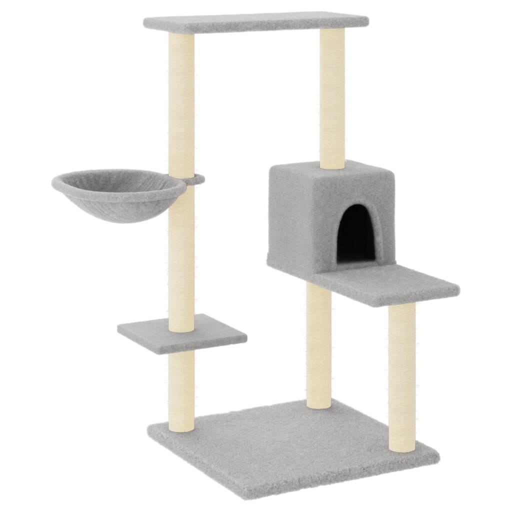 Vidaxl Cat Furniture avec Sisal Scratch Posts 95 cm Gris clair