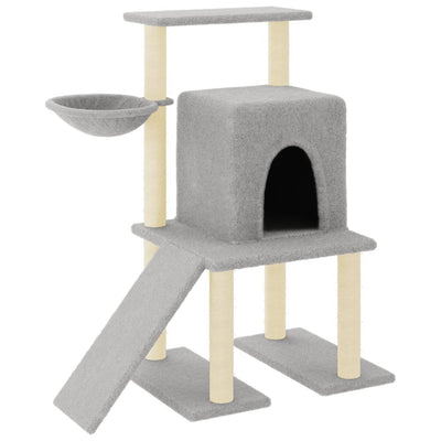 Vidaxl Cat Meubles avec Sisal Scratch Posts 96,5 cm Gris clair
