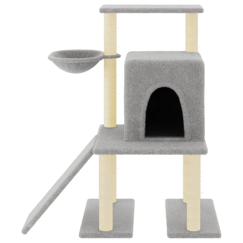 Vidaxl Cat Meubles avec Sisal Scratch Posts 96,5 cm Gris clair