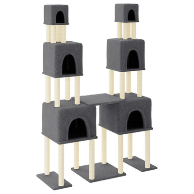 Vidaxl Cat Furniture avec sisal Scratch Posts 199 cm gris foncé
