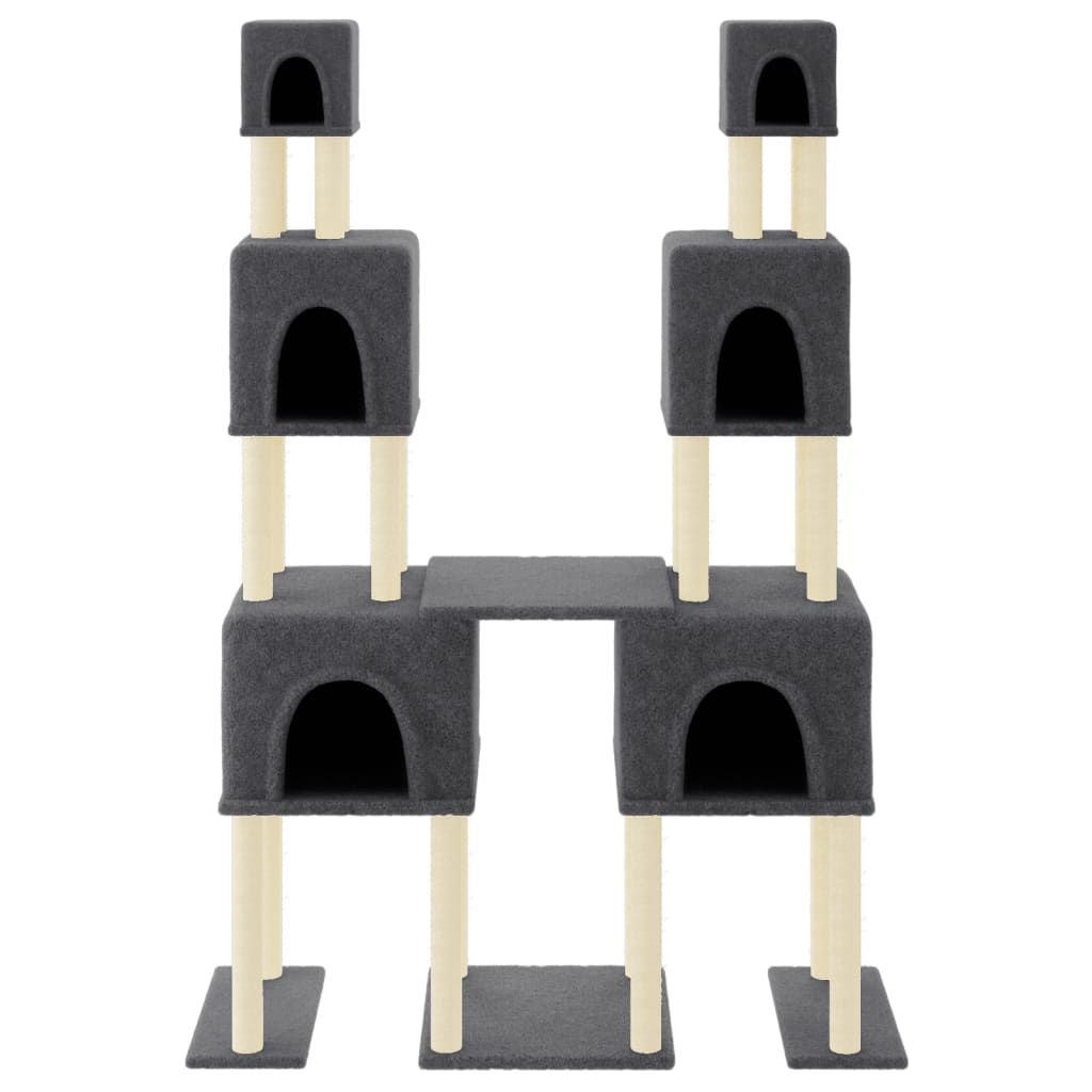 Vidaxl Cat Furniture avec sisal Scratch Posts 199 cm gris foncé
