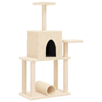 Vidaxl Cat Furniture avec Sisal Scratch Posts 122 cm Crème -Colored