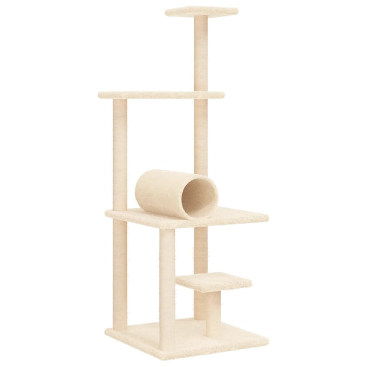 Vidaxl Cat Furniture avec Sisal Scratch Posts 136 cm Crème -Colored