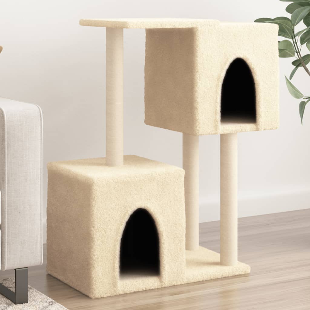 Vidaxl Cat Furniture avec Sisal Scratch Posts 86 cm Crème -Colored