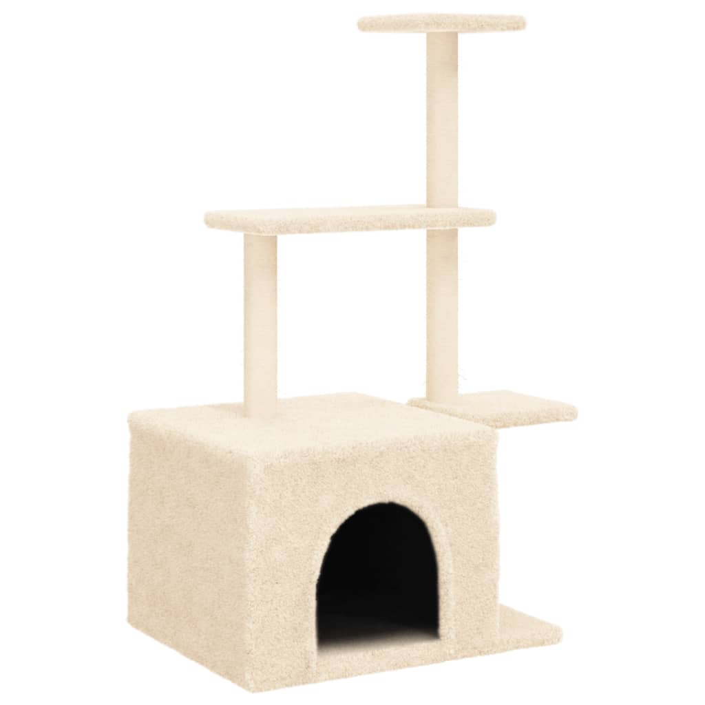 Vidaxl Cat Furniture avec Sisal Scratch Posts 110 cm Crème -Colored