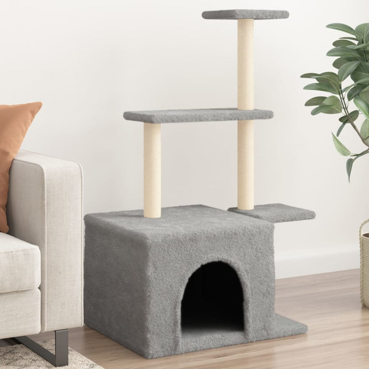 Vidaxl Cat Furniture avec Sisal Scratch Posts 110 cm Gris clair