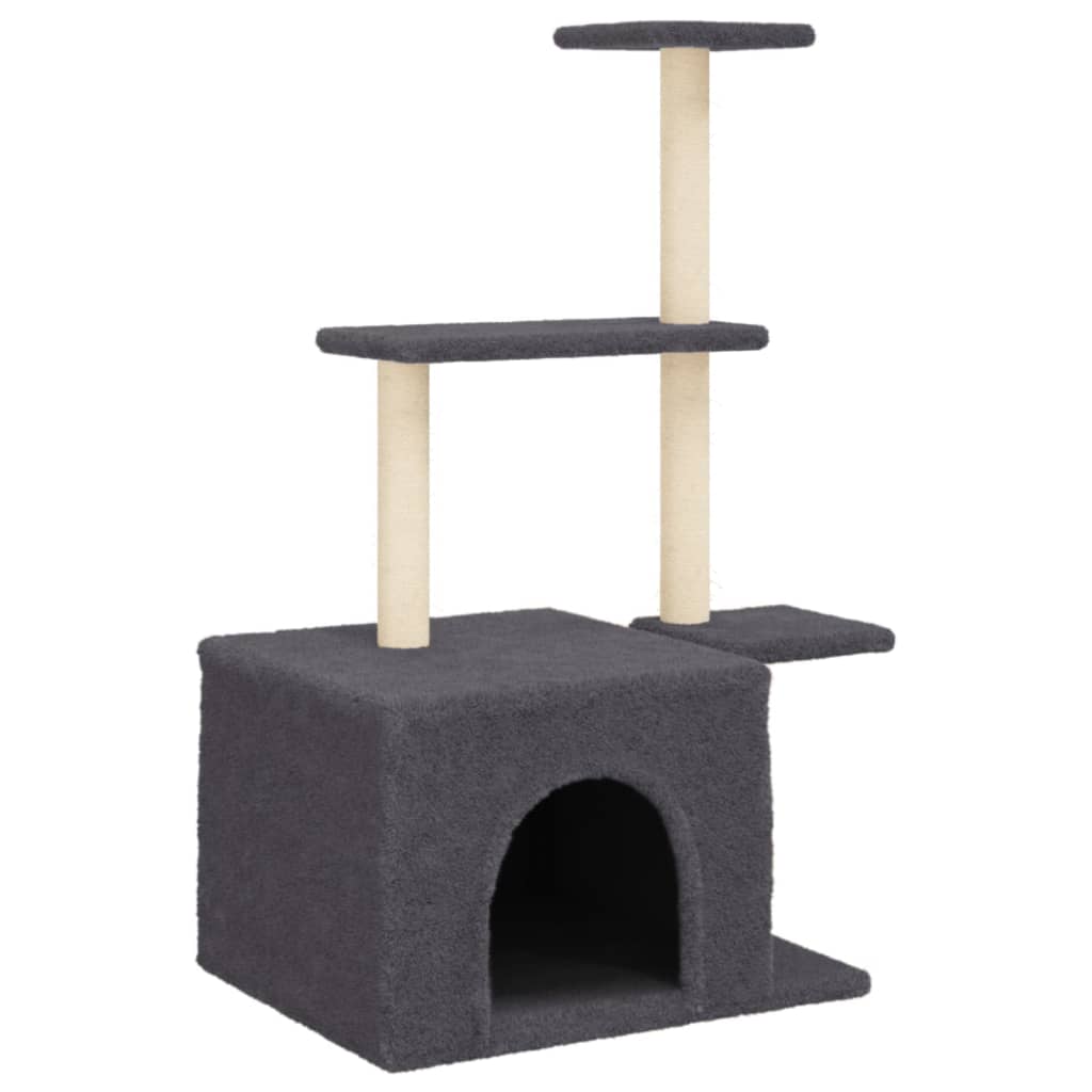 Vidaxl Cat Furniture avec Sisal Scratch Posts 110 cm Gris foncé