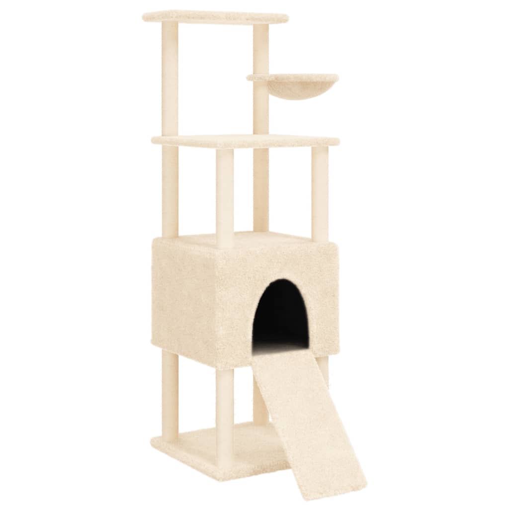 Vidaxl Cat Furniture avec Sisal Scratch Posts 153 cm Crème -Colored