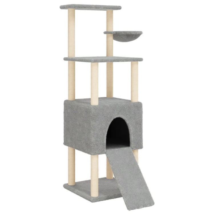 Vidaxl Cat Furniture avec Sisal Scratch Posts 153 cm Gris clair