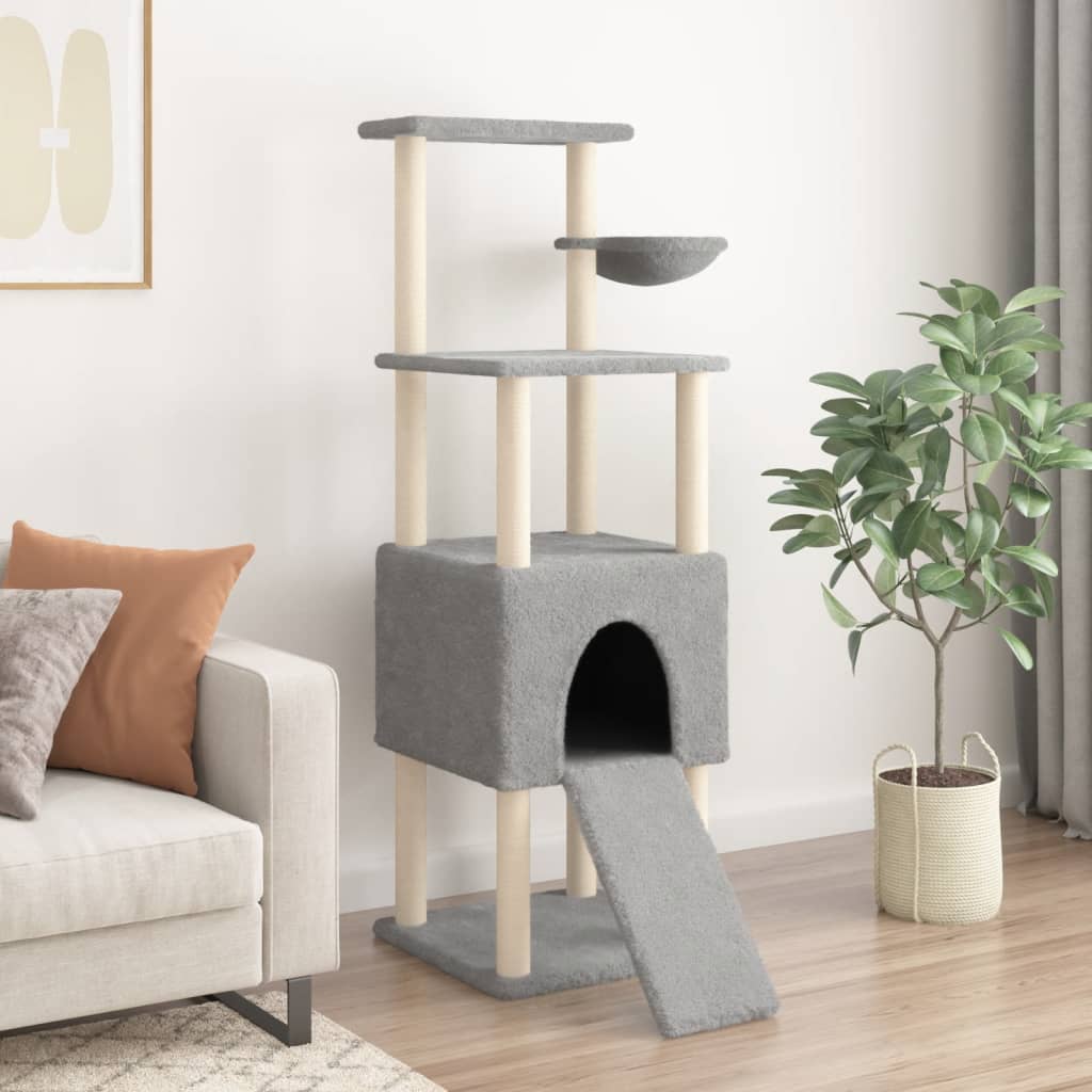 Vidaxl Cat Furniture avec Sisal Scratch Posts 153 cm Gris clair