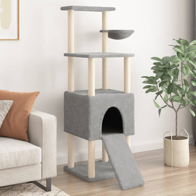 Vidaxl Cat Furniture avec Sisal Scratch Posts 153 cm Gris clair