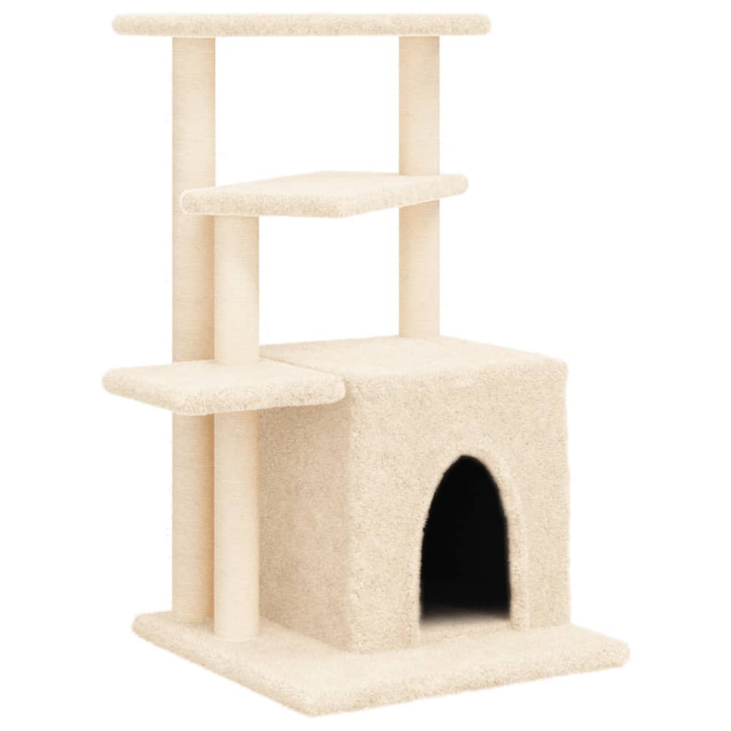 Vidaxl Cat Furniture avec Sisal Scratch Posts 83,5 cm Crème -Colored