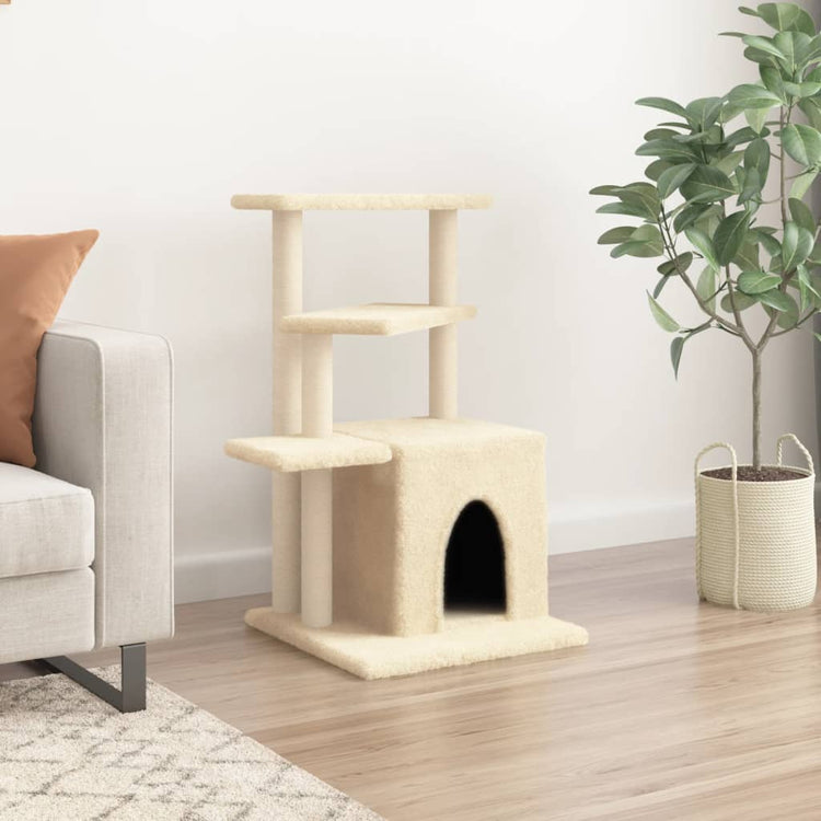 Vidaxl Cat Furniture avec Sisal Scratch Posts 83,5 cm Crème -Colored