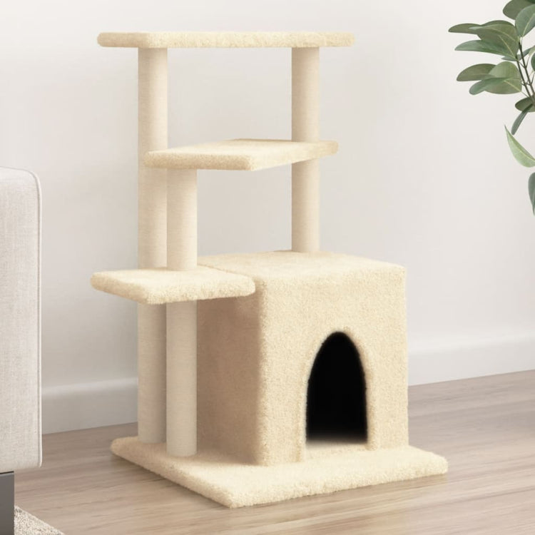 Vidaxl Cat Furniture avec Sisal Scratch Posts 83,5 cm Crème -Colored