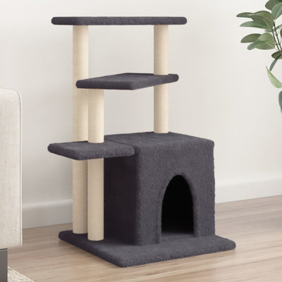 Vidaxl Cat Meubles avec Sisal Scratch Posts 83,5 cm Gris foncé