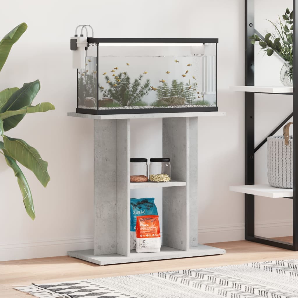 Vidaxl Aquarium Standard 60x30x60 cm Betongrijs en bois transformé