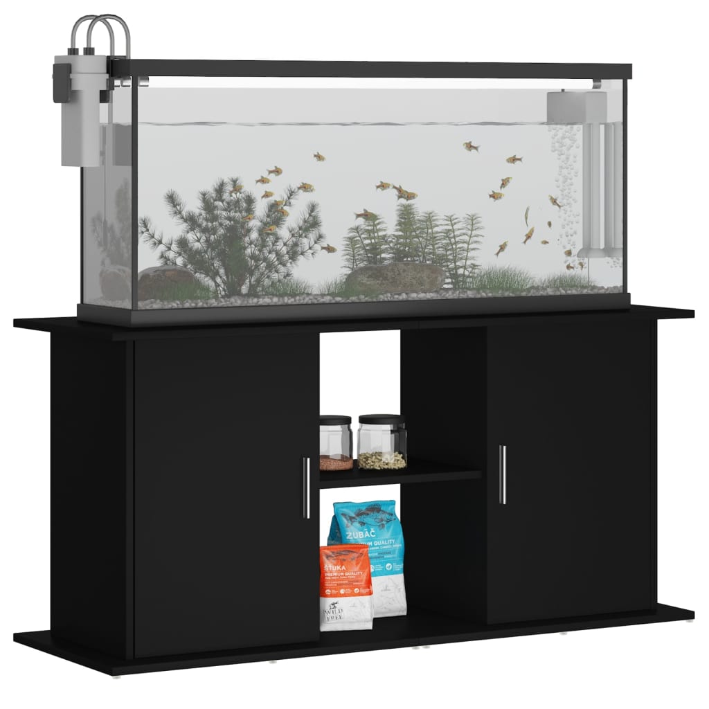 Vidaxl Aquarium Standard 121x41x58 cm Bois transformé noir