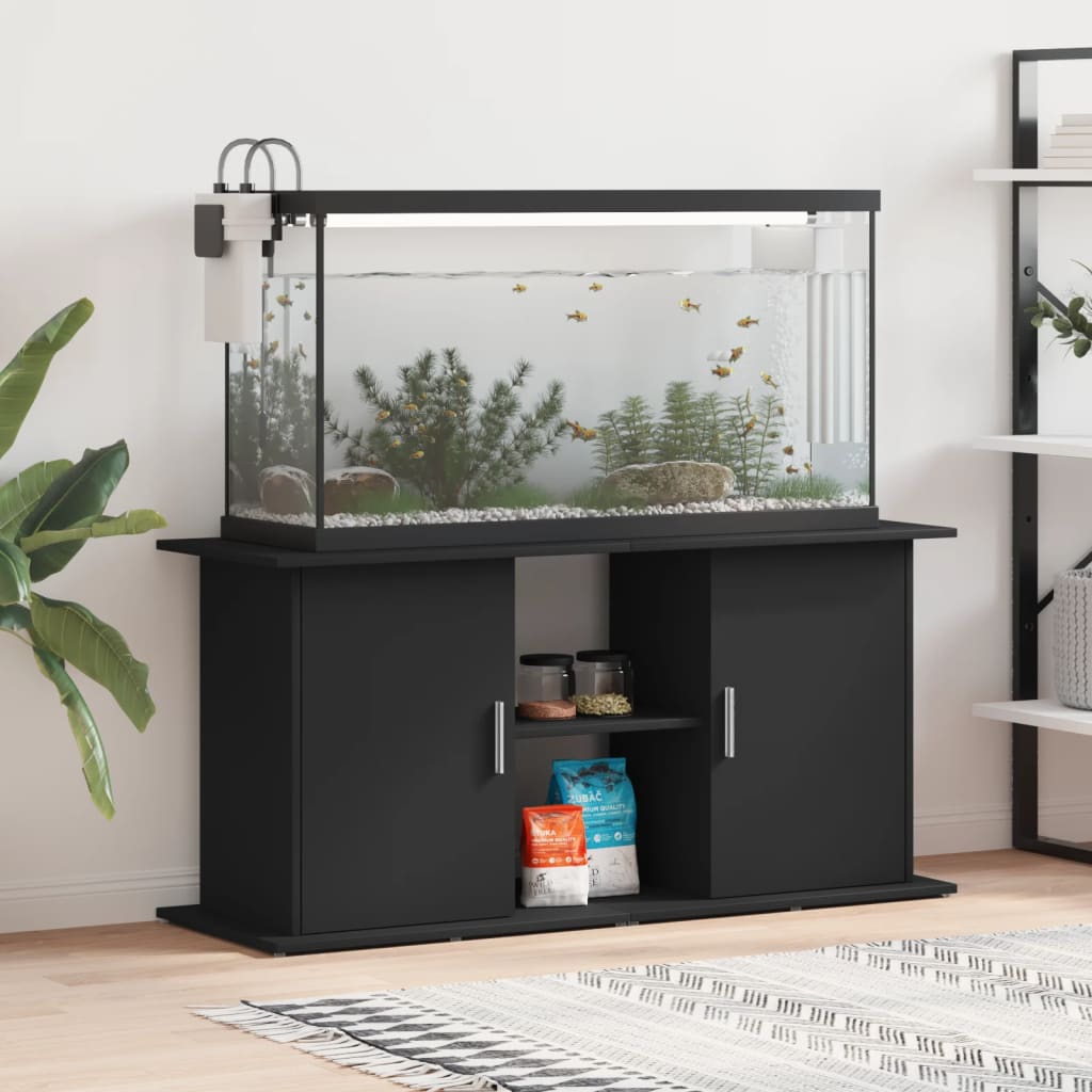 Vidaxl Aquarium Standard 121x41x58 cm Bois transformé noir