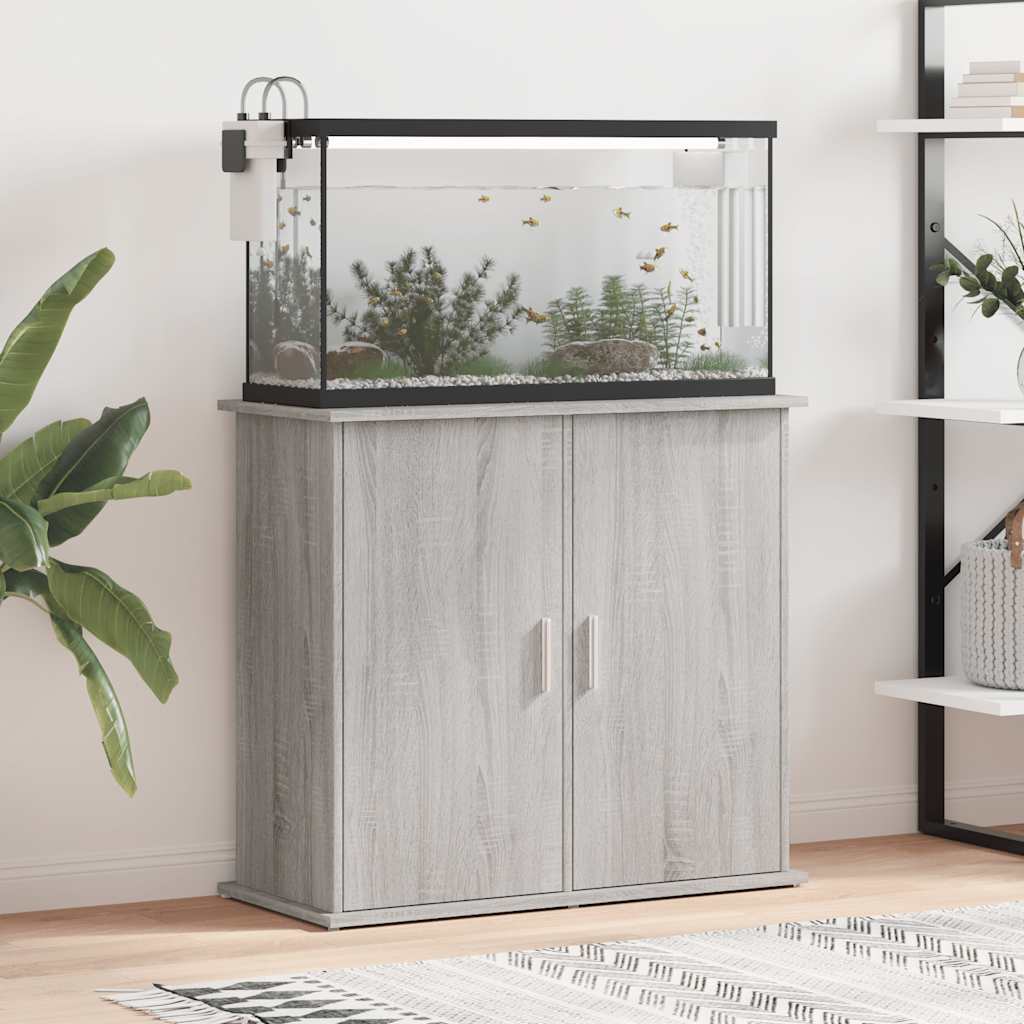 Vidaxl Aquarium Standard 81x36x73 cm Processus en bois Grey Sonoma Oak