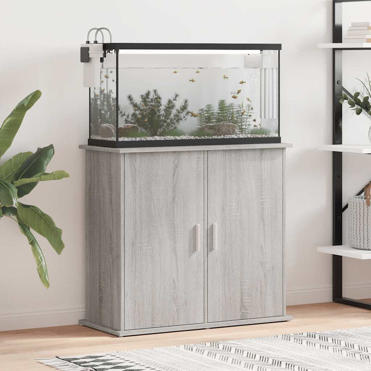 Vidaxl Aquarium Standard 81x36x73 cm Processus en bois Grey Sonoma Oak
