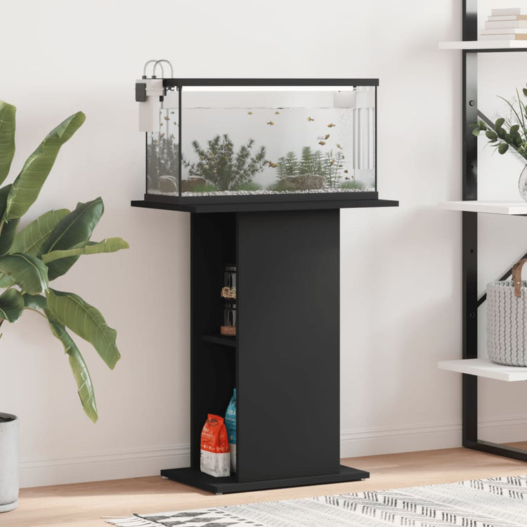 Vidaxl Aquarium Standard 60.5x36x72,5 cm Bois transformé noir