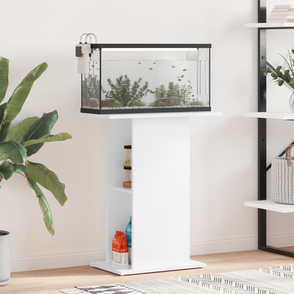 Vidaxl Aquarium Standard 60.5x36x72,5 cm Bois de bois élevé blanc