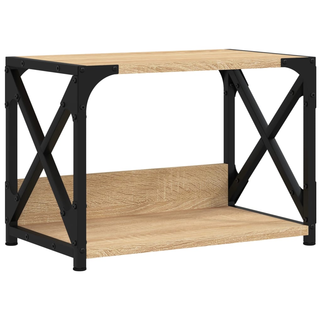 Support de l'imprimante Vidaxl 44x26x31,5 cm Bois de chêne sonoma coloré