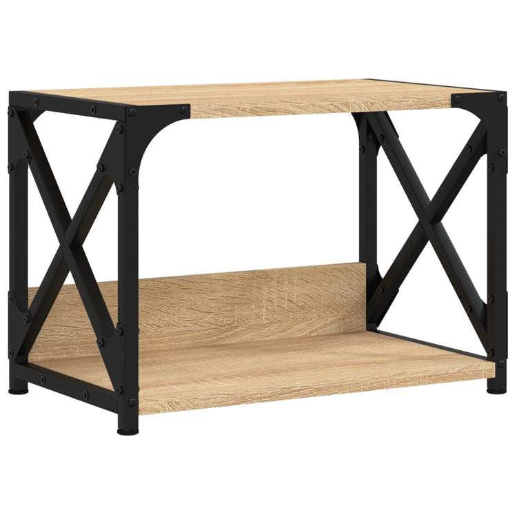 Support de l'imprimante Vidaxl 44x26x31,5 cm Bois de chêne sonoma coloré