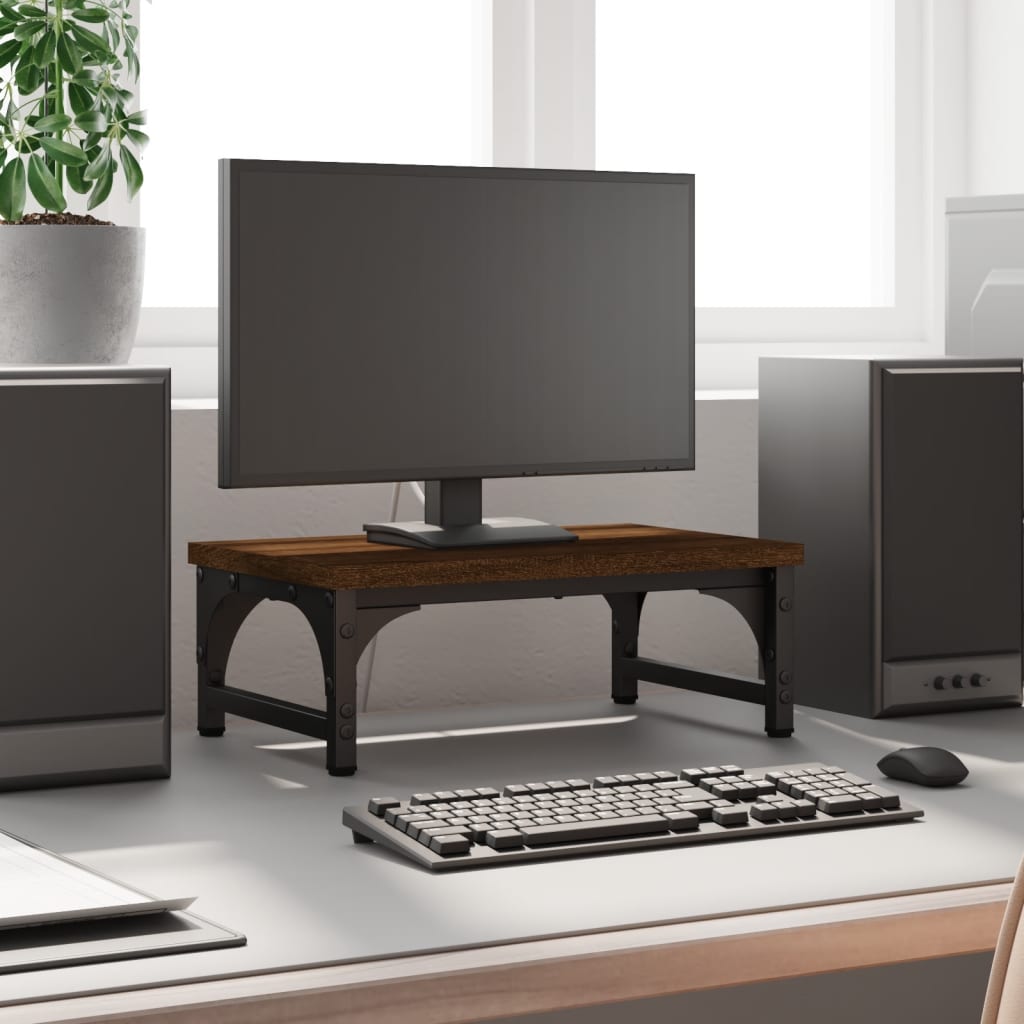 Vidaxl Monitor standard 37x23x14 cm Couleur de chêne brun en bois transformé