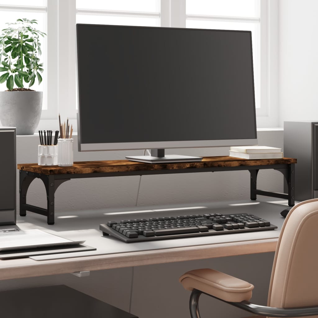 Vidaxl Monitor Standard 85x23x15.5 cm Couleur de chêne fumé en bois transformé