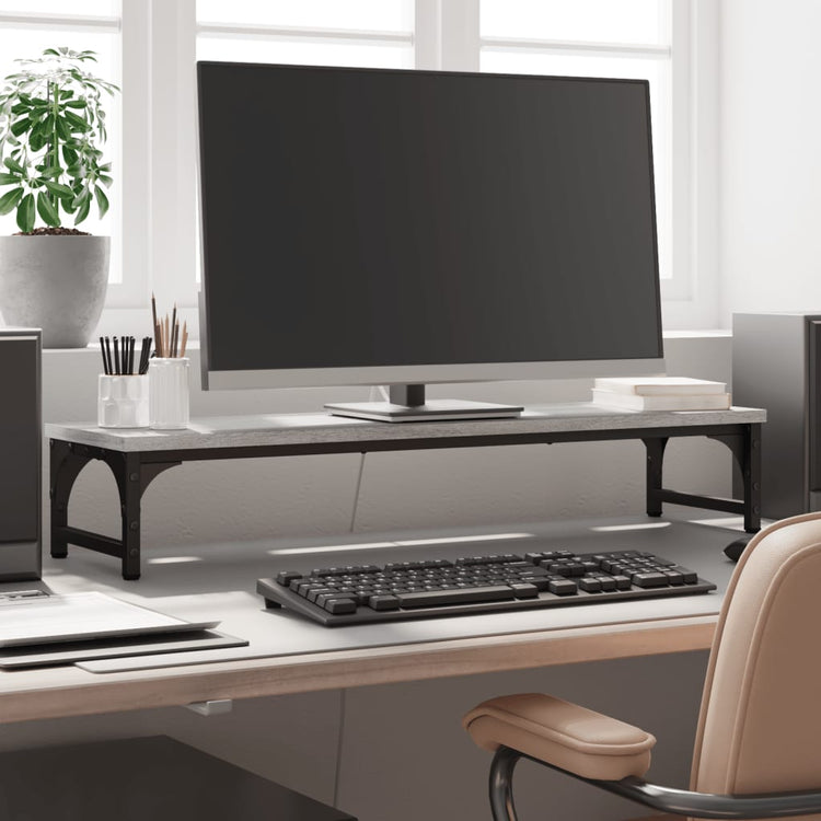 Vidaxl Monitor Standard 85x23x15.5 cm Processus en bois Grey Sonoma Oak
